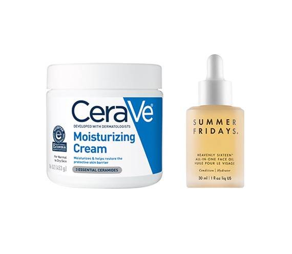 CeraVe Moisturizing Cream Daily Face and Body Moisturizer for Normal to Dry Skin + Summer Friday’s Heavenly Sixteen All-In-One Face Oil