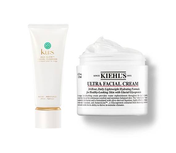 Kiehl’s Ultra Facial Cream + KU:S Aga-Glow Facial Cleanser