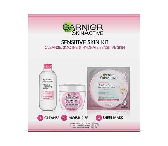 Garnier SkinActive Micellar Skincare Routine Kit for Sensitive Skin