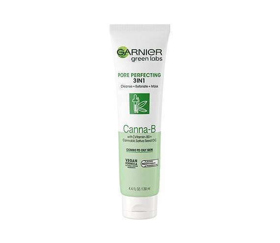 garnier skinactive green labs canna b pore perfecting three in one face wash