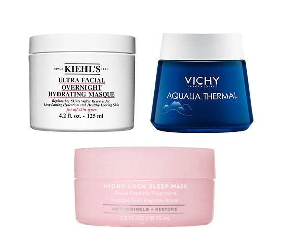 Kiehl’s Ultra Facial Overnight Hydrating Mask, Vichy Aqualia Thermal Night Spa, HydroPeptide's HydroLock Sleep Mask