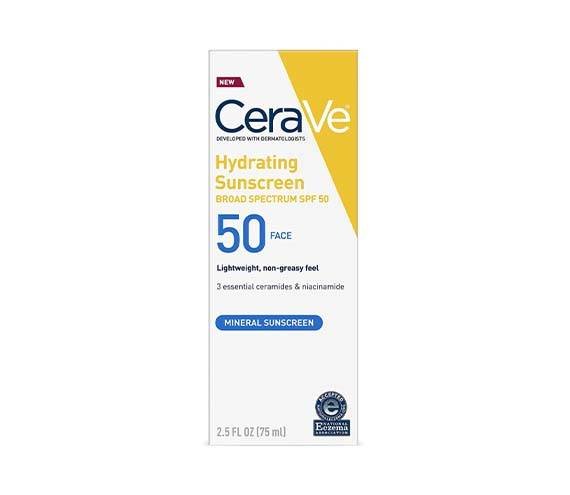 cerave hydrating mineral sunscreen spf 50 face lotion
