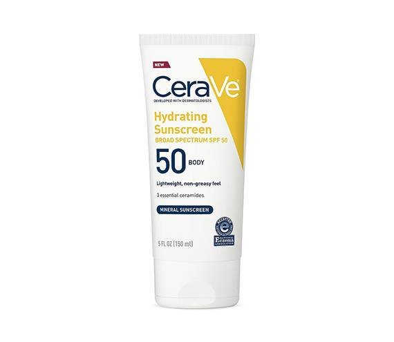 CeraVe Hydrating Mineral Sunscreen SPF 50 Body Lotion