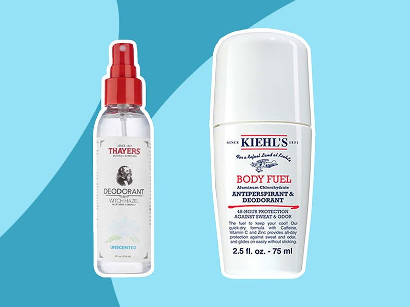 Thayers Unscented Deodorant Spray and Kiehl’s Body Fuel Antiperspirant & Deodorant