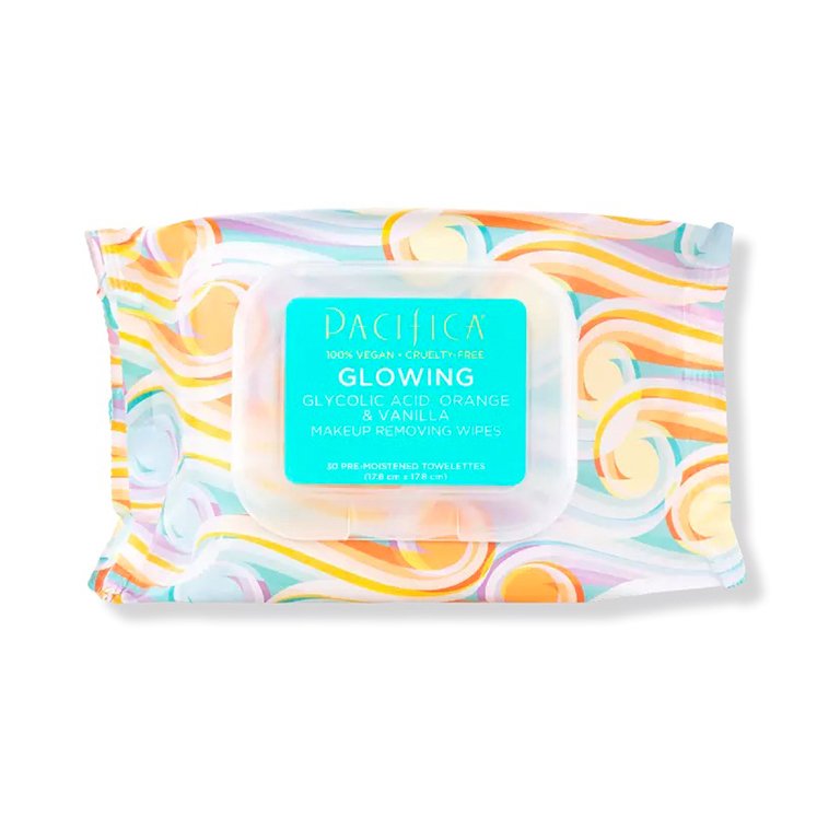 Pacifica Glowing Glycolic Acid, Orange, & Vanilla Makeup Removing Wipes