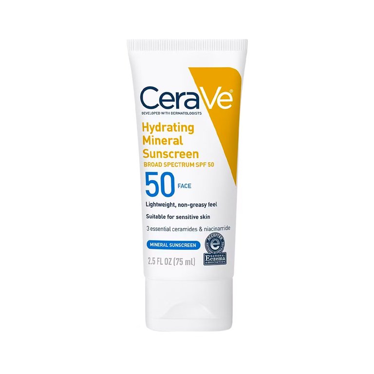 CeraVe Hydrating Mineral Sunscreen SPF 50 Face Lotion