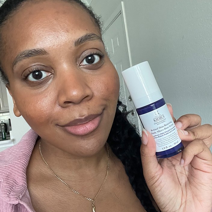 kat with the kiehls micro dose retinol serum