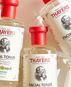 A flatlay of different Thayers toners.