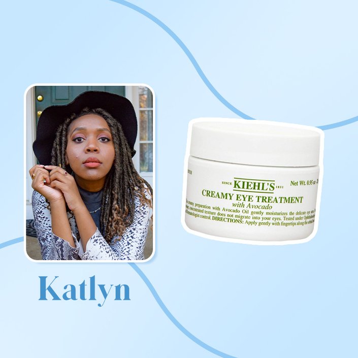 kat collaged with the kiehls avocado eye cream