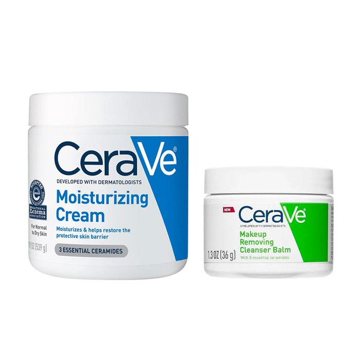 CeraVe Moisturizing Cream and CeraVe Makeup Removing Cleanser Balm