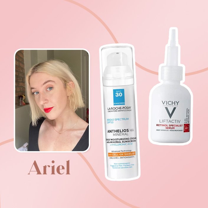 Vichy LiftActiv Pure Retinol Serum, La Roche-Posay Anthelios Mineral SPF Moisturizer with Hyaluronic Acid