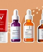 Vichy LiftActive Peptide-C Sunscreen, La Roche-Posay 10% Pure Niacinamide Serum, La Roche-Posay 10% Pure Vitamin C Serum and Vichy LiftActiv Vitamin C Serum