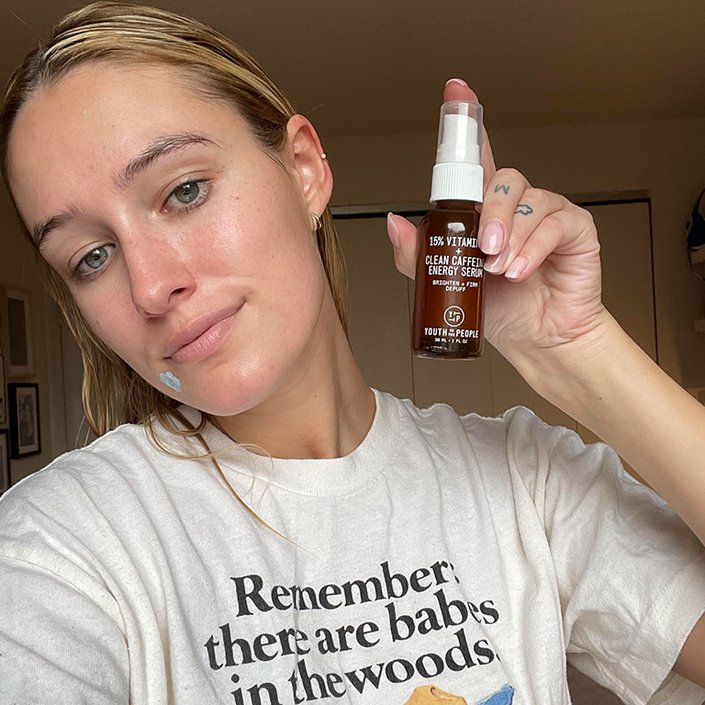 jordan holding the youth to the people vitamin c serum