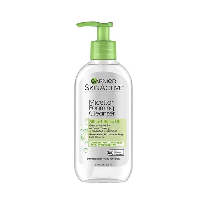 Garnier SkinActive Micellar Foaming Gel Cleanser for Combination to Oily Skin