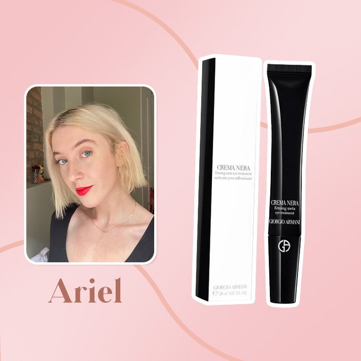 photo of ariel with the Giorgio Armani Beauty Crema Nera Meta Eye Treatment