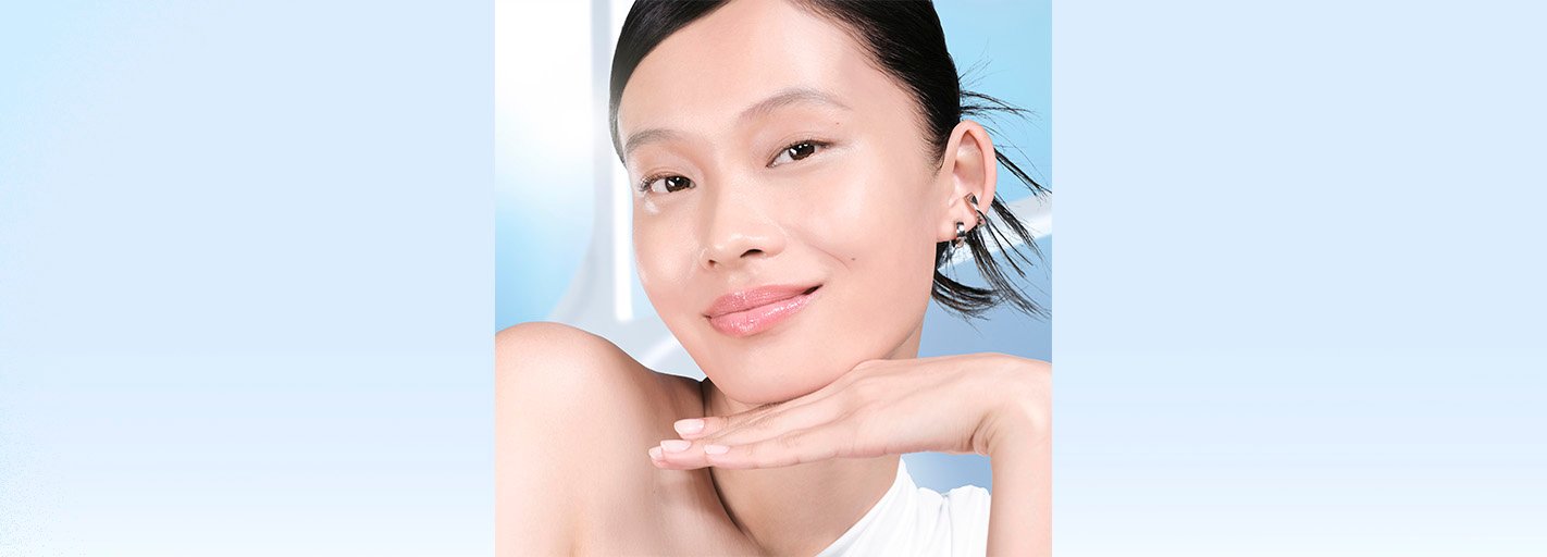  photo of person with glass skin