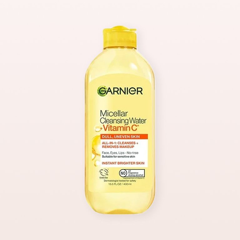 Bottle of Garnier SkinActive Garnier Micellar Cleansing Water With Vitamin C