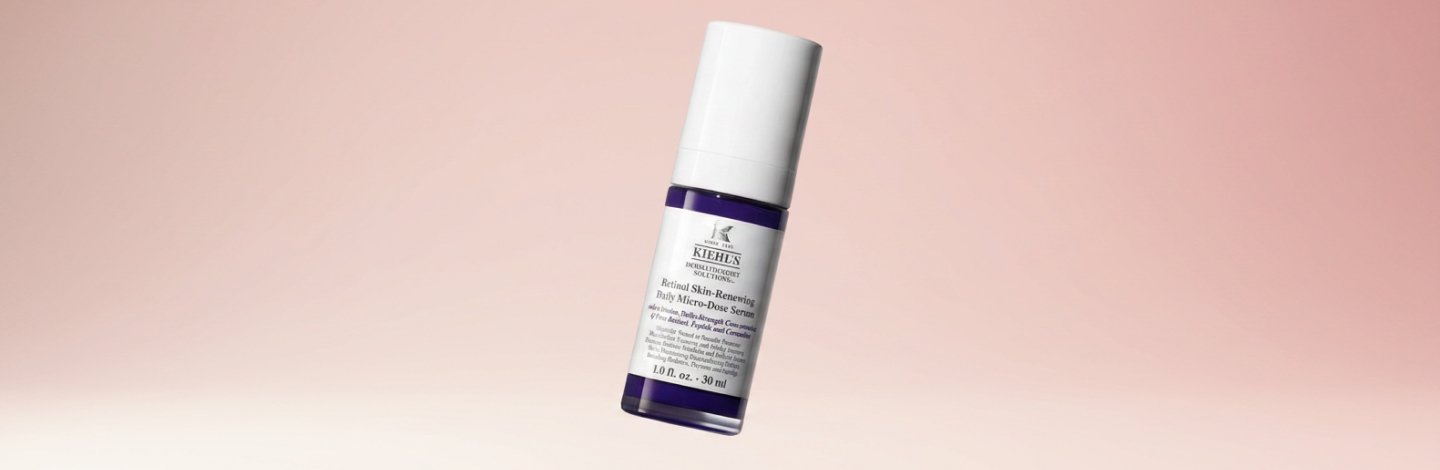 Image of Retinol Skin-Renewing Daily Micro-Dose Serum on a pink gradient background