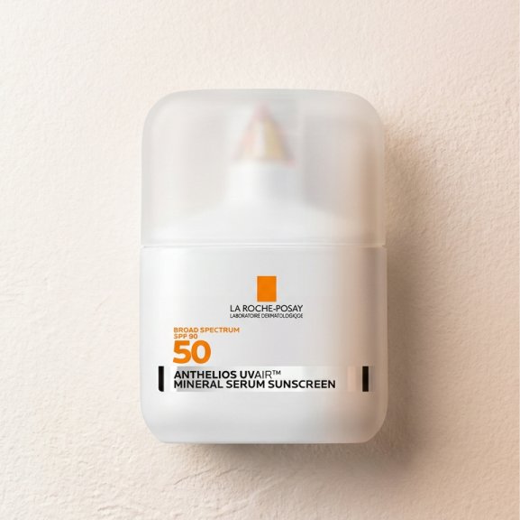 The La Roche-Posay Anthelios UV Air Mineral SPF 50 against a white or neutral, textured background